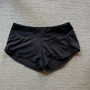 Black Lululemon Speed Running Shorts Size 6 Regular